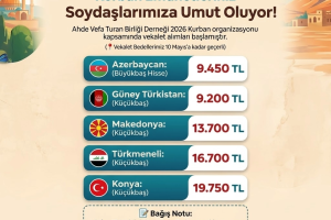 Kurban Emanetleriniz Soydaşlarımıza Umut Oluyor