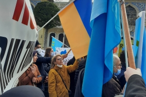 Konya'da Ukrayna ve Kırım da devam eden Rusya işgali protesto edildi.