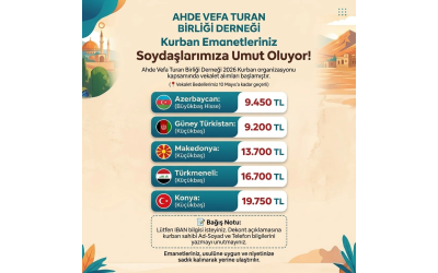 Kurban Emanetleriniz Soydaşlarımıza Umut Oluyor