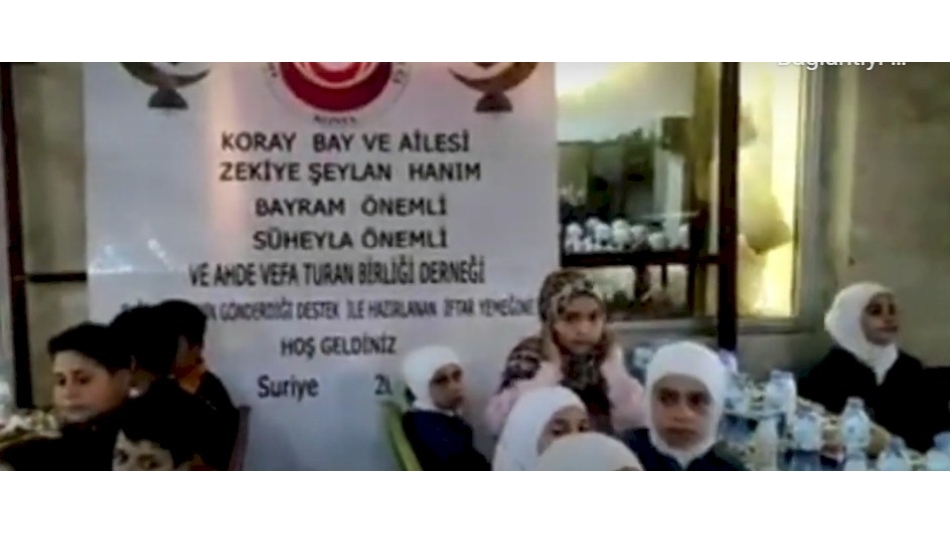 Afrin'de Türkmen diyarında yetim çocuklara iftar ikramı