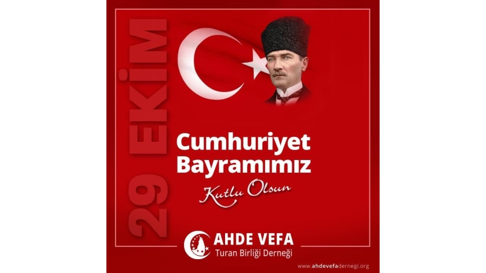 29 Ekim Cumhuriyet Bayramımızı kutluyoruz.