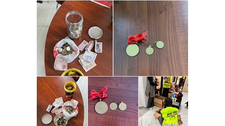 Çocuklar kumbaralarını gönderdi